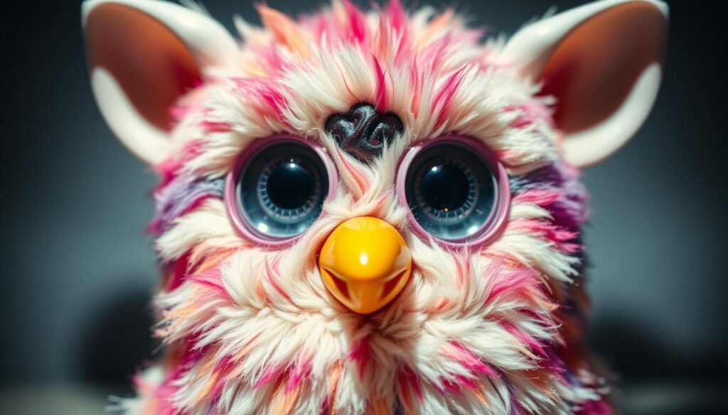 furby toy with forward-facing eyes